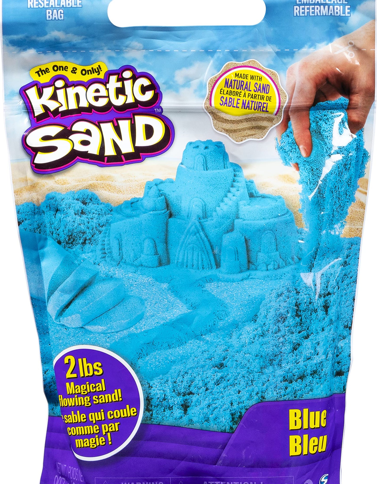 Kinetic Sand, The Original Moldable Sensory Play Sand Toys for Kids, Green, 2 lb. Resealable Bag, Ages 3+