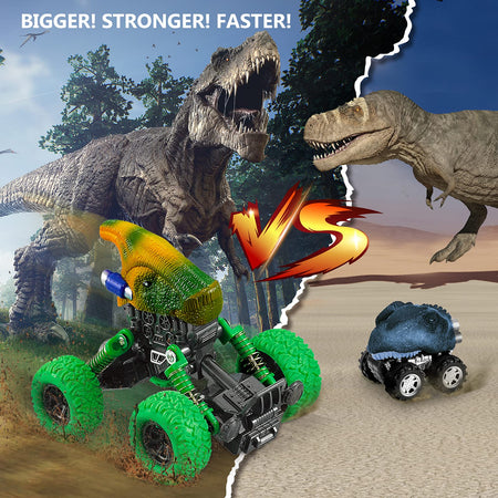 Dinosaur Toys for Kids 3-5 Boys Toddler Toys Monster Trucks Dino Toy Pull Back Cars, Christmas Birthday Gifts for Kids 2 3 4 5 6 Years Old Boys Girls