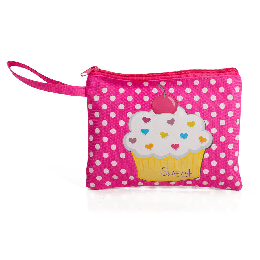 Beverly Hills Pretend Makeup Toy Set, My First Princess Cosmetic Beauty Set for Little Girls, Kids Pretend Play, Dress Up with Stylish Polka Dotted Make Up Bag