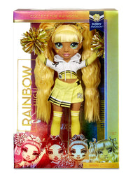 Rainbow High Cheer Sunny Madison – Yellow Cheerleader Fashion Doll with Pom Poms and Doll Accessories, Great Gift for Kids 6-12 Years Old
