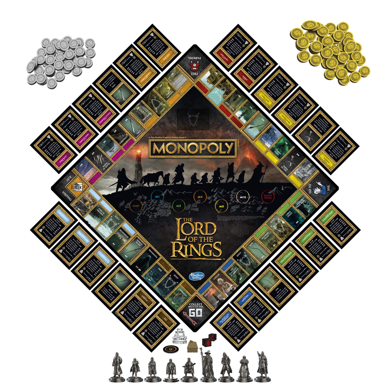 Hasbro Gaming Monopoly: The Lord of The Rings Edition Board Game Inspired by The Movie Trilogy, Play as a Member of The Fellowship, for Kids Ages 8 and Up (Amazon Exclusive)