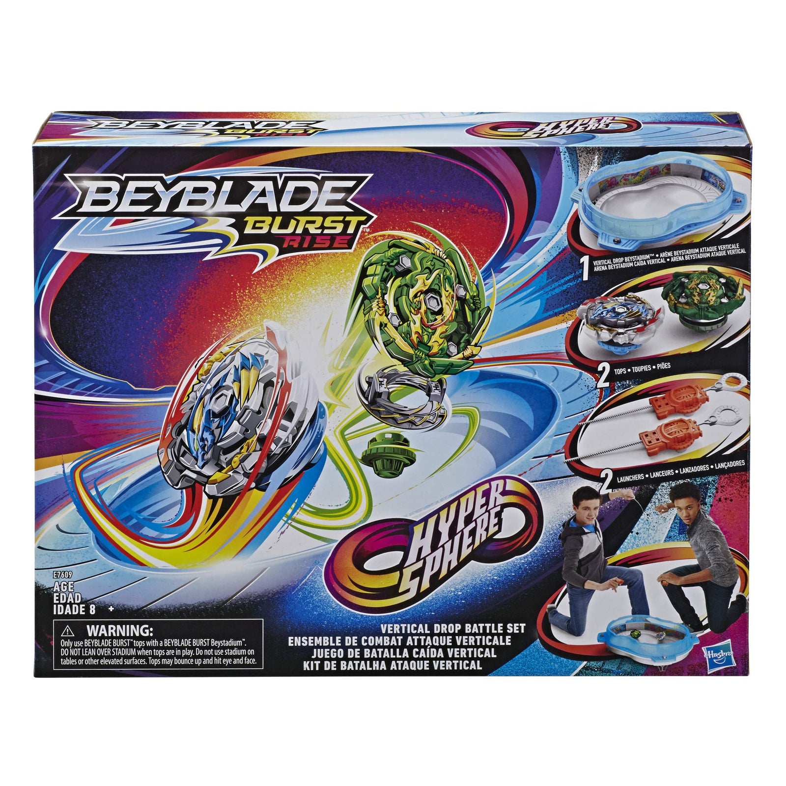 Beyblade Burst Rise Hypersphere Vertical Drop Battle Set -- Complete Set with Beystadium, 2 Battling Top Toys and 2 Launchers, Ages 8 and Up (Amazon Exclusive)