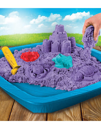 Kinetic Sand, Sandbox Playset with 1lb of Purple and 3 Molds, for Ages 3 and up
