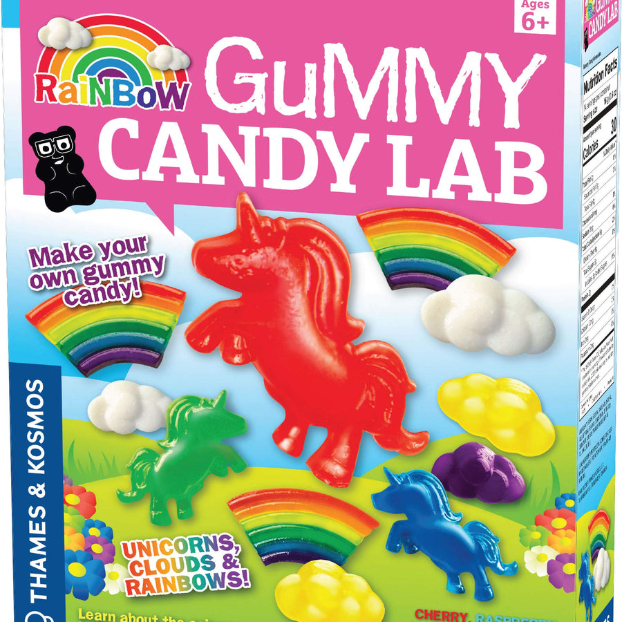 Thames & Kosmos Rainbow Gummy Candy Lab - Unicorns, Clouds & Rainbows! Sweet Science STEM Experiment Kit, Make Your Own Gummy Candies in Cool Shapes & Colors