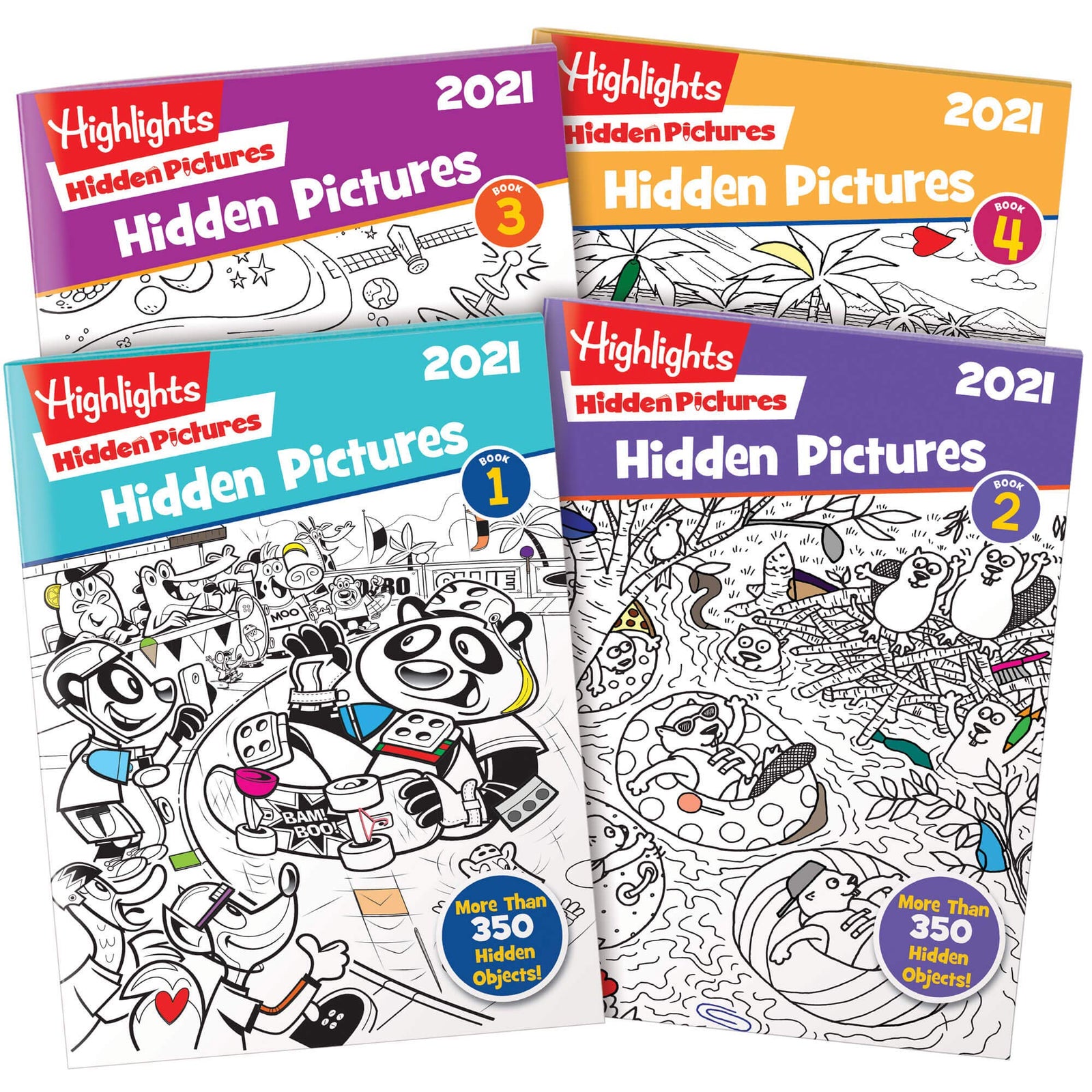 Highlights Hidden Pictures 2021 4-Book Set
