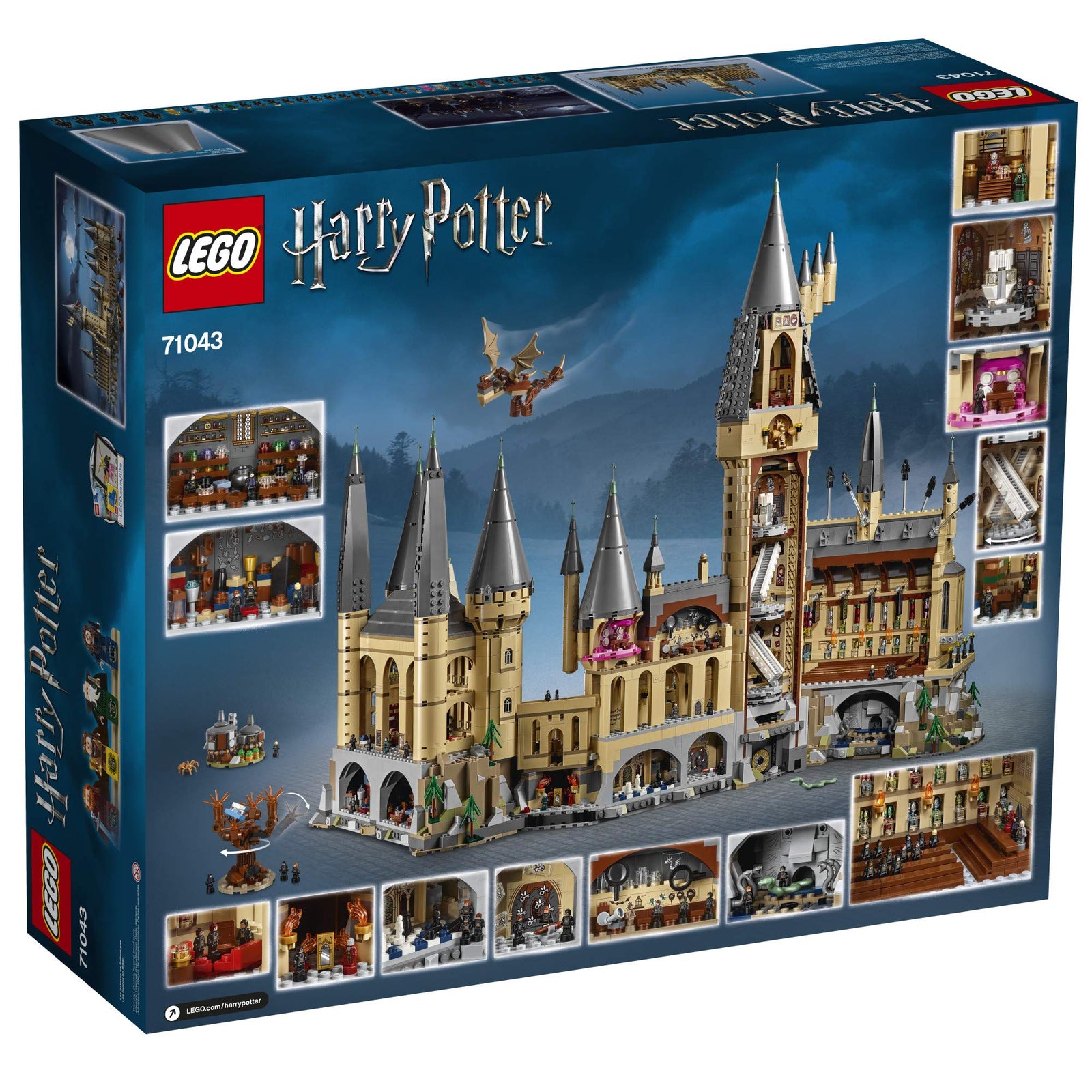 LEGO Harry Potter Hogwarts Castle 71043 Castle Model Building Kit with Harry Potter Figures Gryffindor, Hufflepuff, and More (6,020 Pieces)