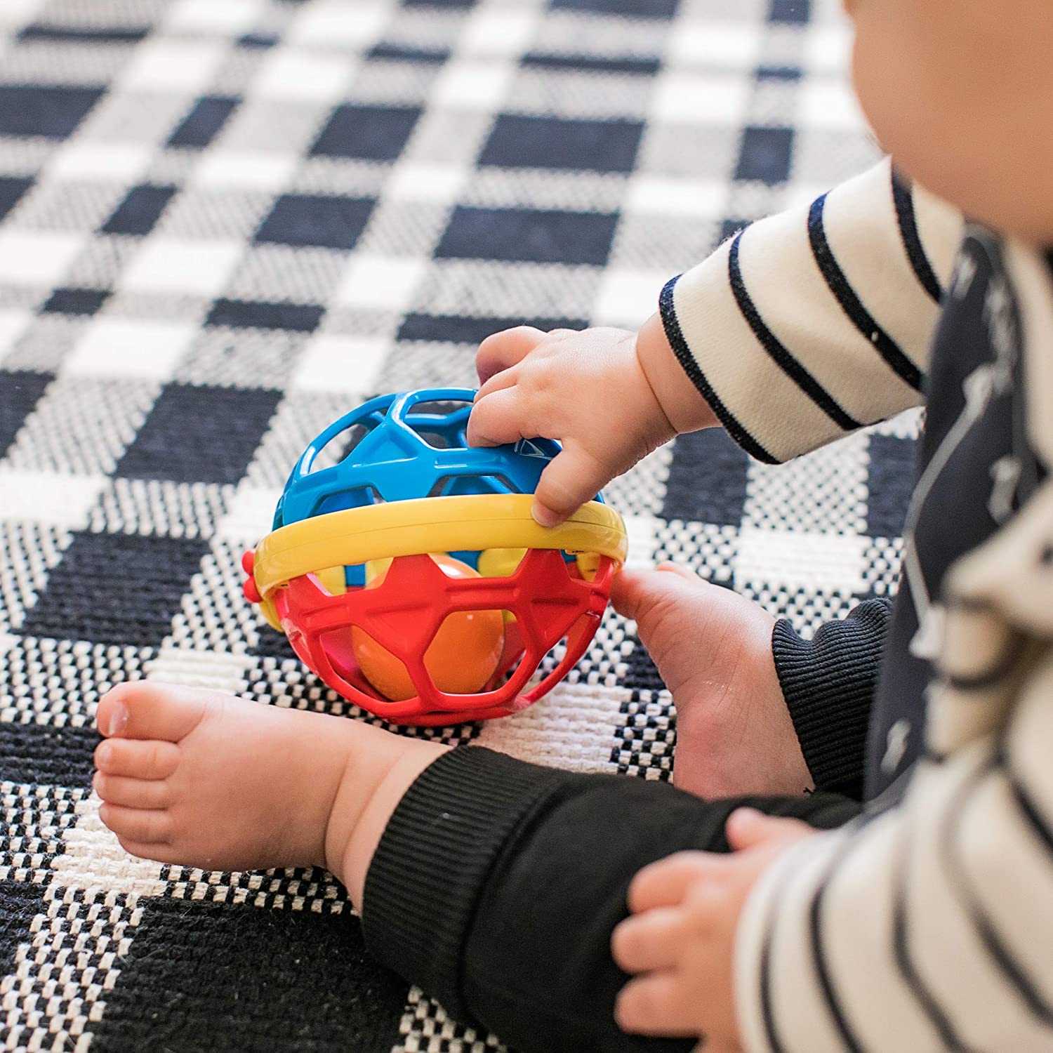 Baby Einstein Bendy Ball Rattle Toy, Ages 3 months +