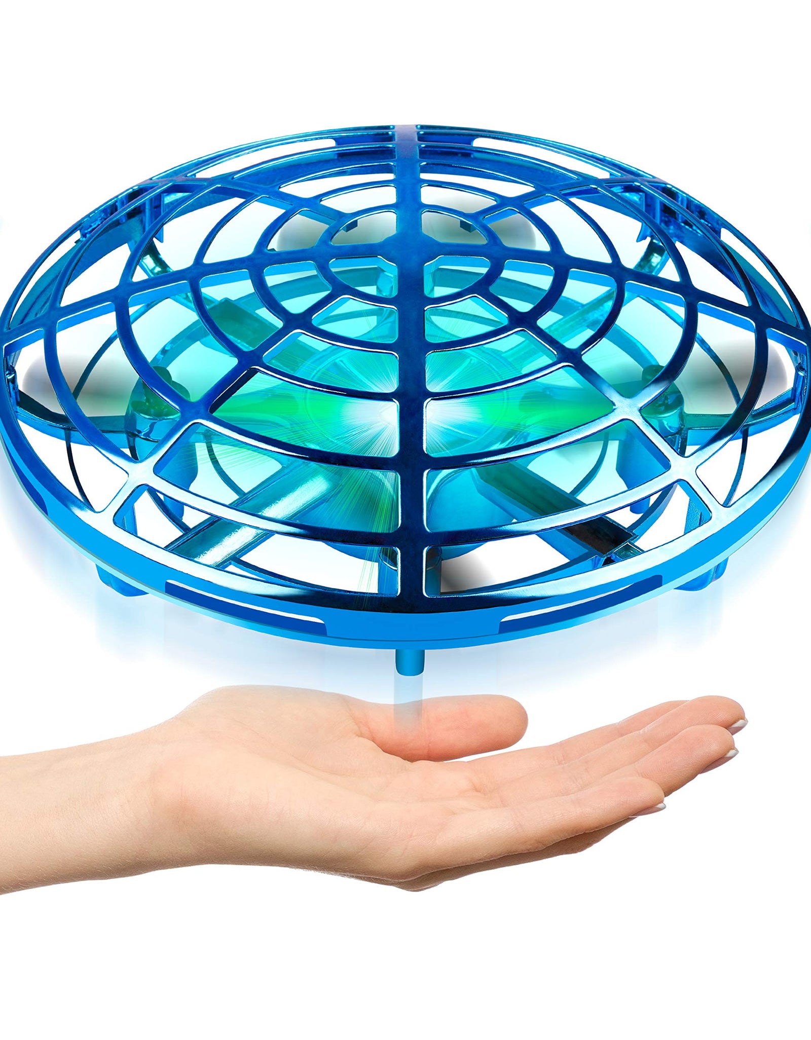 Hand Operated Drones for Kids or Adult - Interactive Infrared Induction Indoor Helicopter Ball with 360° Rotating and Shinning LED Lights,Hand-Controlled Flying Ball Toys for 5 6 7 8 9 10 11 12 Years