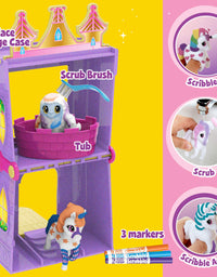 Crayola Scribble Scrubbie Peculiar Pets, Palace Playset with Unicorn and Yeti Kids Toys, Gift for Girls & Boys, Ages 3, 4, 5, 6
