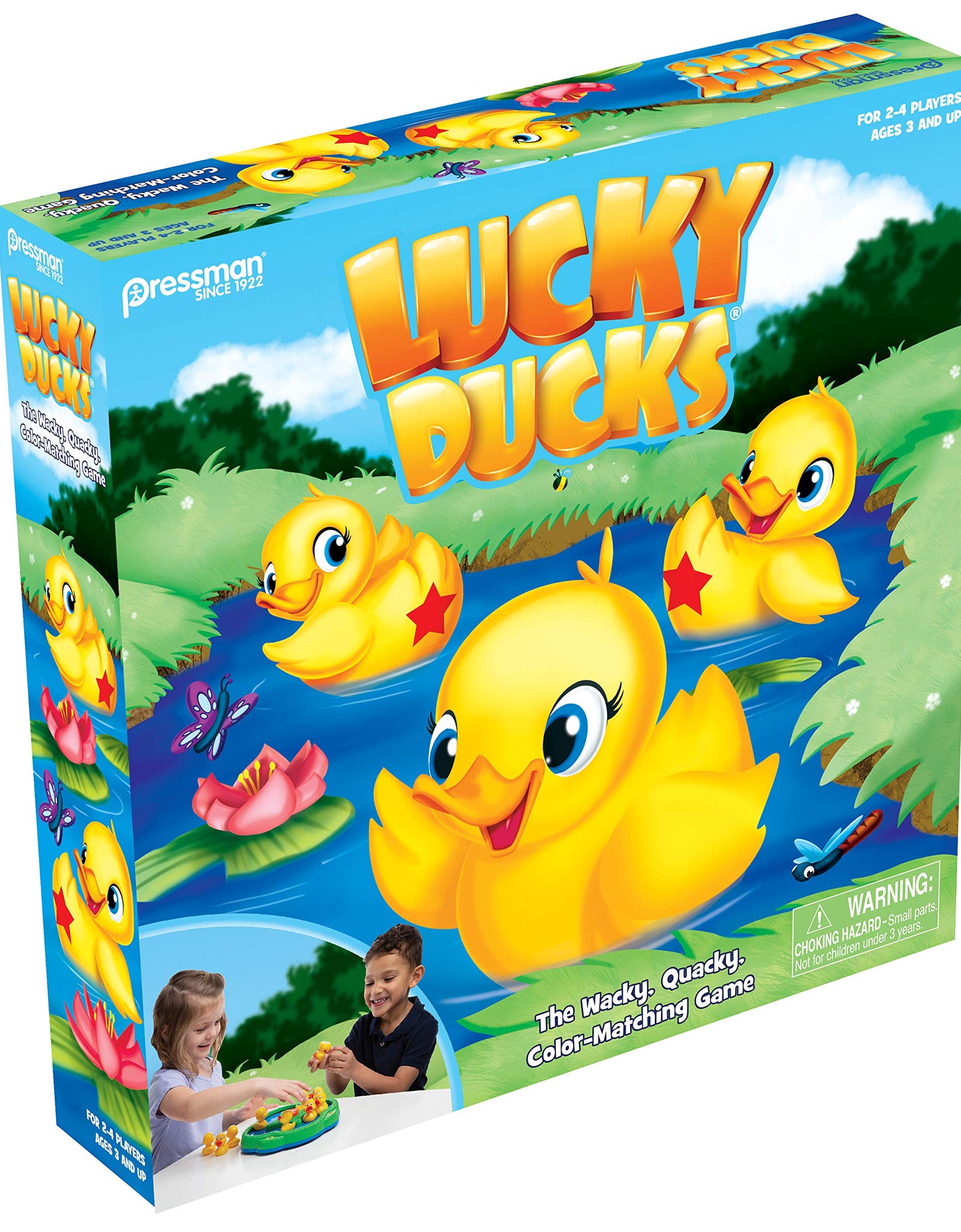 Pressman Lucky Ducks -- The Memory and Matching Game that Moves, 5"