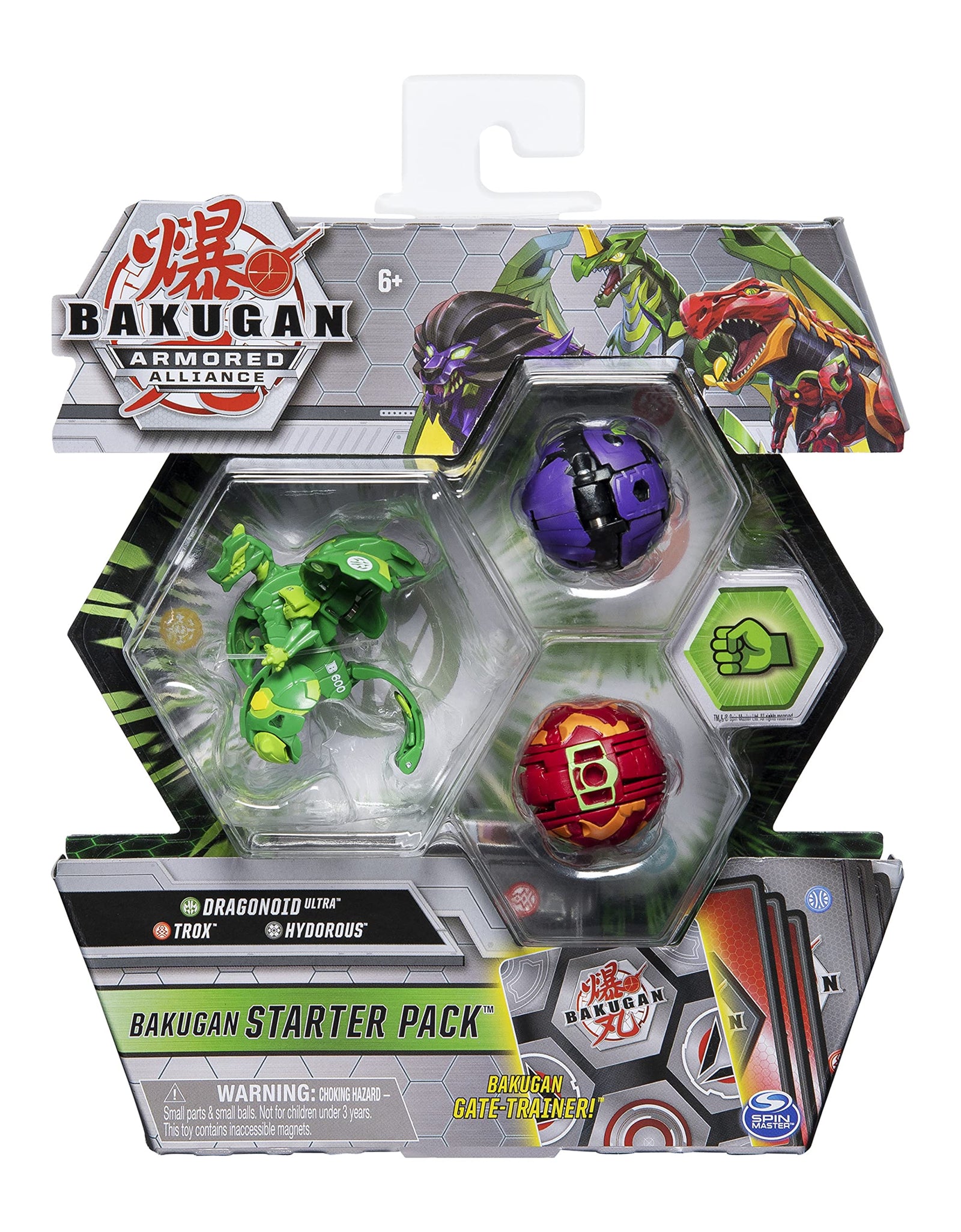 Bakugan Starter Pack 3-Pack, Fenneca Ultra, Geogan Rising Collectible Action Figures, Kids Toys for Boys