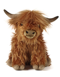 Living Nature Soft Toy Large Plush 12" Highland Cow with Sound
