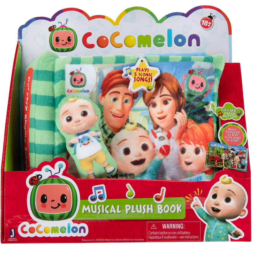 CoComelon Nursery Rhyme Singing Time Plush Book, Featuring Tethered JJ Plush Character Toy, for JJ’s Daily Musical Adventures – Books for Babies and Young Children