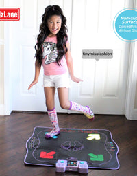 Kidzlane Dance Mat | Light Up Dance Pad with Wireless Bluetooth/AUX or Built in Music | Dance Game with 4 Game Modes | Gift Toy for Girls & Boys Ages 6 7 8 Years Old +
