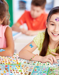 Sinceroduct Animal Stickers Assortment Set, 8 Sheets (1800+ Count), 2 Different Styles 16 Themes Collection for Kids, Children, Teacher, Parent, Grandparent, Animals of The World Sticker Variety Pack
