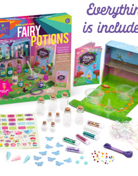 Craft-tastic – DIY Fairy Potions Kit – Award-Winning Arts & Crafts Set – Includes Fairy Potion Book with Magical Recipies, Enchanted Ingredients, Potion Cabinet & More! – Fun & Creative Gift for Kids
