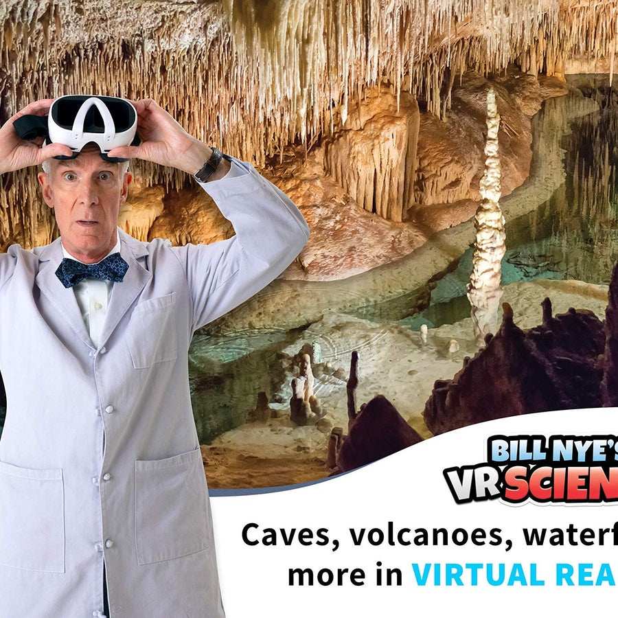 Abacus Brands Bill Nye's VR Science Kit - Virtual Reality Kids Science Kit, Book and Interactive STEM Learning Activity Set (Full Version - Includes Goggles)