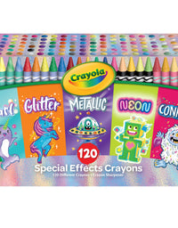 Crayola 120 Crayons in Specialty Colors, Coloring Set, Gift for Kids, Ages 4, 5, 6, 7
