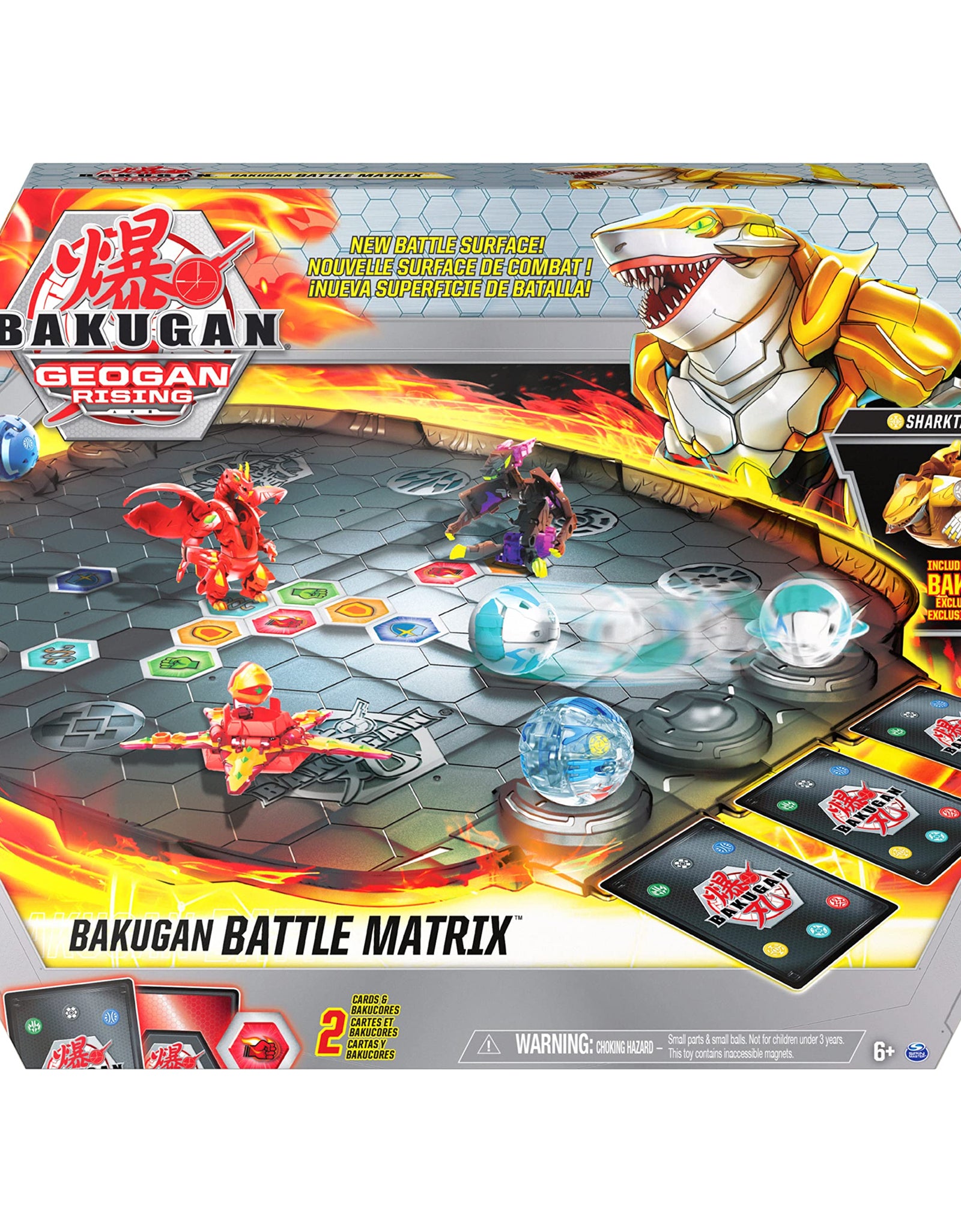 Bakugan Battle Matrix, Deluxe Game Board with Exclusive Gold Sharktar, Kids Toys for Boys Aged 6 and up