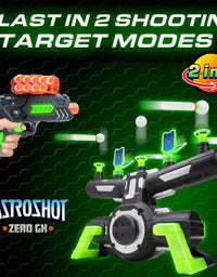 USA Toyz Astroshot Zero GX Glow in The Dark Shooting Games for Kids - Nerf Compatible Floating Ball Targets for Shooting with 1 Foam Blaster Toy Gun, 10 Floating Ball Targets, and 5 Flip Targets
