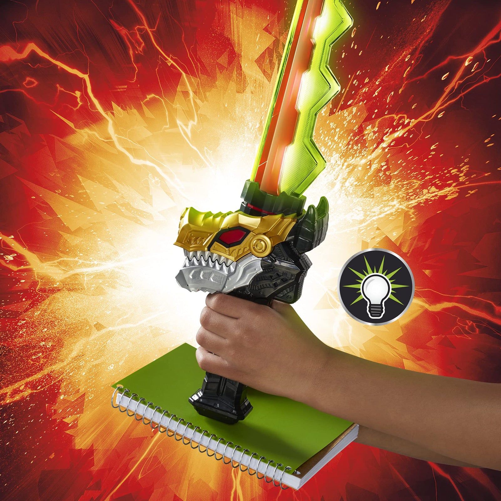 Power Rangers Dino Fury Chromafury Saber Electronic Color-Scanning Toy with Lights and Sounds, Inspired by The TV Show Ages 5 and Up