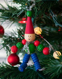 READY 2 LEARN Christmas Crafts - Create Your Own Bead Elves - Set of 4 - DIY Ornaments for Kids - Christmas Tree Decoration - All Materials Included
