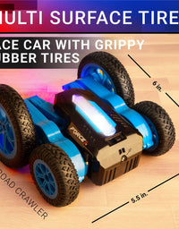 Force1 Tornado LED Remote Control Car for Kids - Double Sided Fast RC Car, 4WD Off-Road Stunt Car with 360 Flips, All Terrain Tires, LEDs, Rechargeable Toy Car Batteries, and Easy Remote
