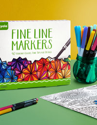 Crayola Fine Line Markers Adult Coloring Set, Kids Indoor Activities At Home, Gift, 40 Count

