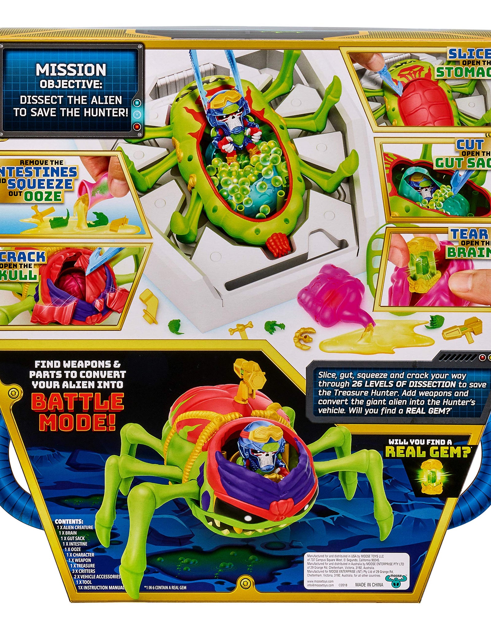 Treasure X Aliens Ultimate Dissection Kit - 26 Levels - Contains 14 Pieces for Kids, Easy Instructions | Interactive Fun for All, Treasure Hunter