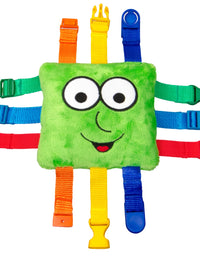 Buckle Toy - Buster Square - Learning Activity Toy - Develop Fine Motor Skills and Problem Solving - Easy Travel Toy
