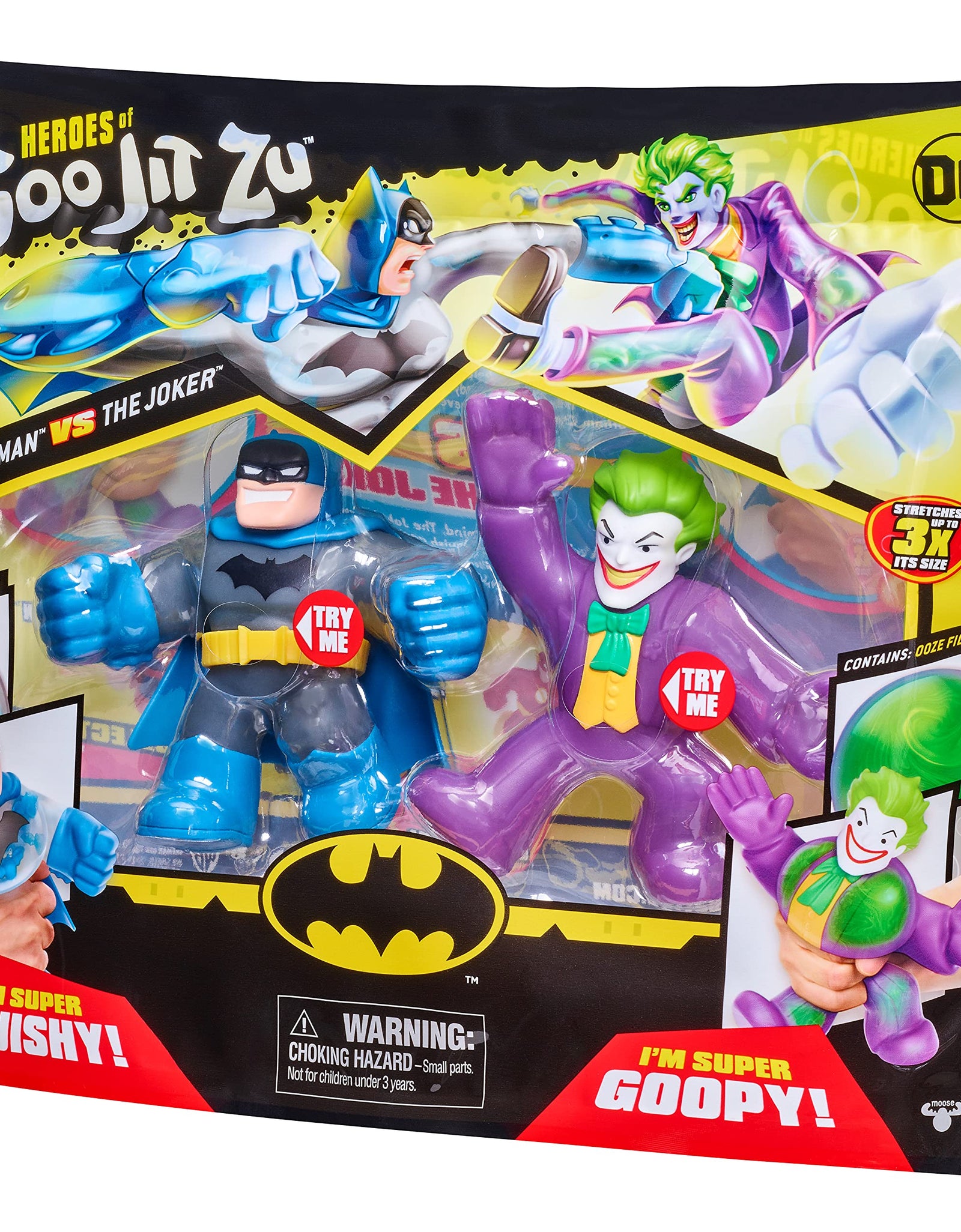 Heroes of Goo Jit Zu DC Versus Pack Batman vs Joker - Squishy, Stretchy, Gooey 2 Pack