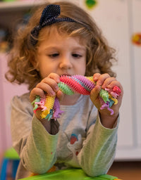 NUTTY TOYS Monkey Noodle Sensory Strings 6 Pack; Top Classroom ADHD Fidget, Fine Motor Skills & Learning for Toddlers - Best Kid Boy Girl Tween Teen & Adult Christmas Stocking Stuffer Gift Idea 2021
