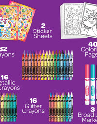 Crayola Mini Art Set with UniCreatures, Kids Art Kit, 100+ Pieces, Gift for Kids, Ages 3, 4, 5, 6, 7
