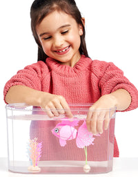 Little Live Pets - Lil' Dippers Fish Tank: Splasherina| Interactive Toy Fish & Tank , Magically Comes Alive in Water, Feed and Swims Like A Real Fish
