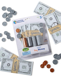 Learning Resources Pretend & Play - Play Money for Kids, Counting, Develops Early Math Skills, Currency, Coins and Bills for Kids, 150 Pieces, Ages 3+
