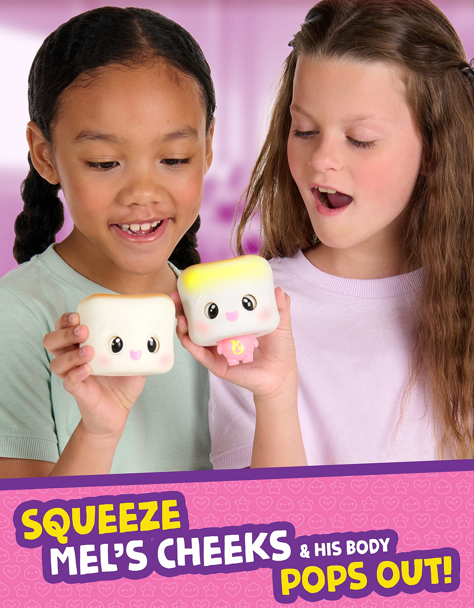 WowWee My Squishy Little Marshmallow – Interactive Doll Collectible with Accessories – Mel (White)