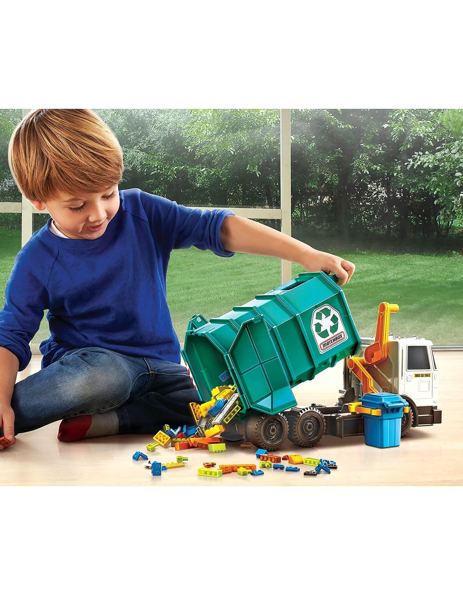 Matchbox Garbage Truck Large [Amazon Exclusive] Multi, 15"