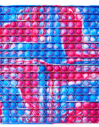 256 Bubbles Big Size Pop Fidget It Toy-Jumbo Push Bubble Popping Autism Sensory Toys Giant Popitz Tie Dye Toys Huge Large Size Popper Fidget Pack Stress Reliever for Kids Boys Girls Adults
