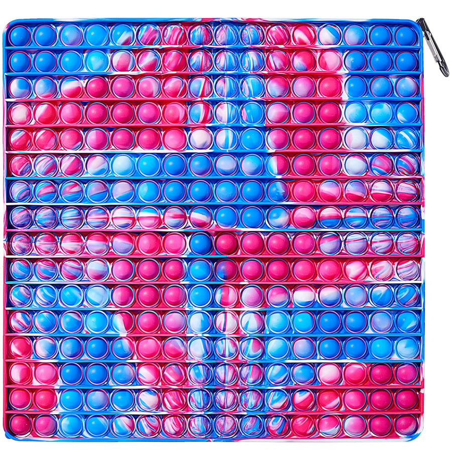 256 Bubbles Big Size Pop Fidget It Toy-Jumbo Push Bubble Popping Autism Sensory Toys Giant Popitz Tie Dye Toys Huge Large Size Popper Fidget Pack Stress Reliever for Kids Boys Girls Adults