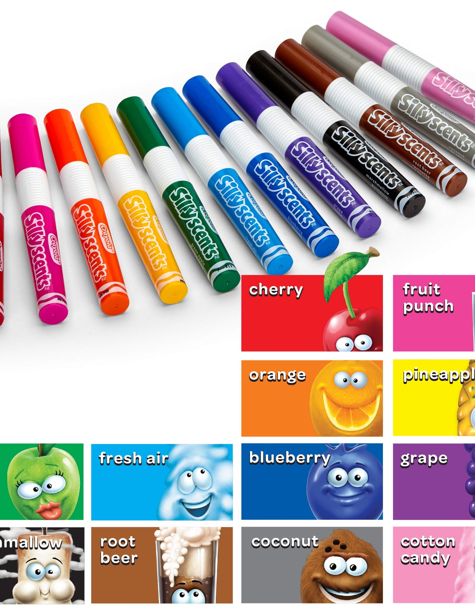 Crayola Silly Scents Scented Markers, Washable Markers, 12 Count, Gift for Kids