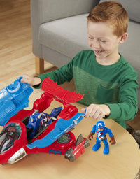 Super Hero Adventures Marvel Figure and Jetquarters Vehicle Multipack, 3 Action Figures and 3 Vehicles, 5-Inch Toys for Kids Ages 3 and Up (Amazon Exclusive)
