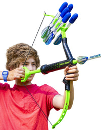 FAUX BOW - Shoots Over 120 Feet - Foam Bow & Arrow Archery Set (Lizardite)
