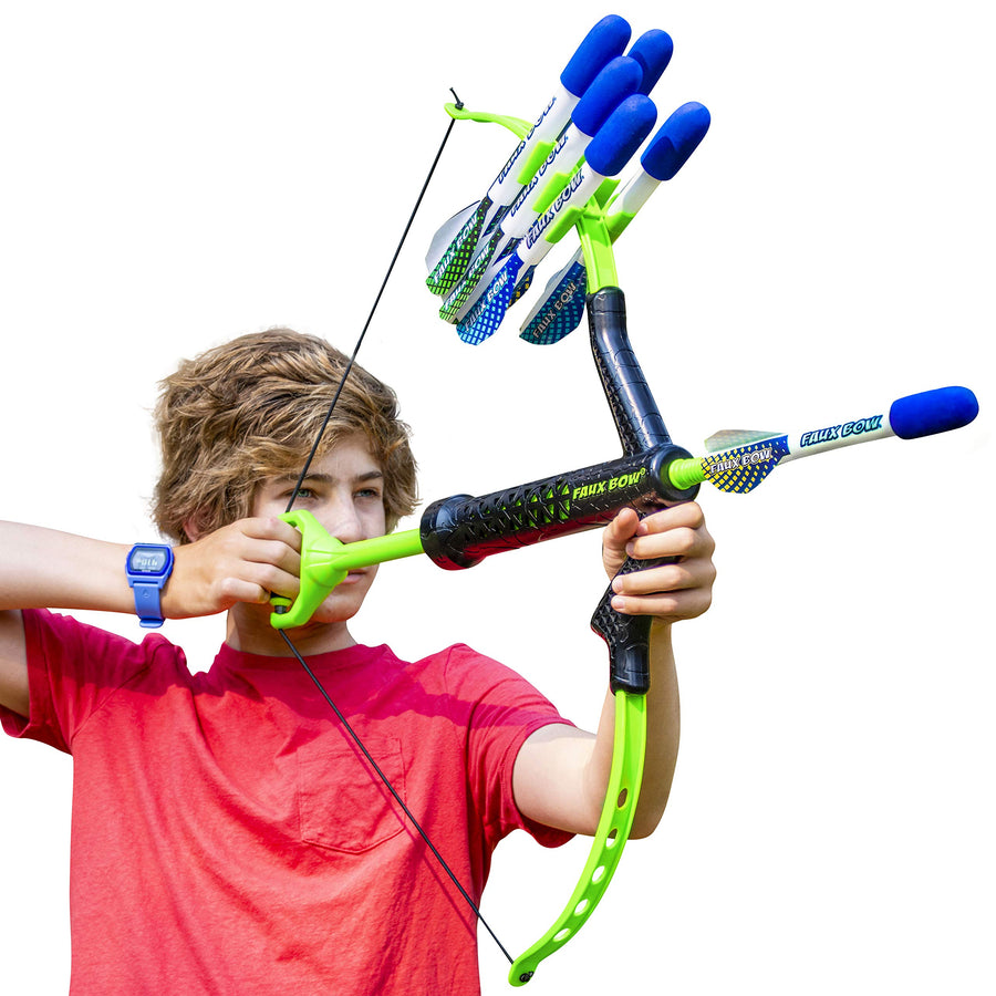 FAUX BOW - Shoots Over 120 Feet - Foam Bow & Arrow Archery Set (Lizardite)