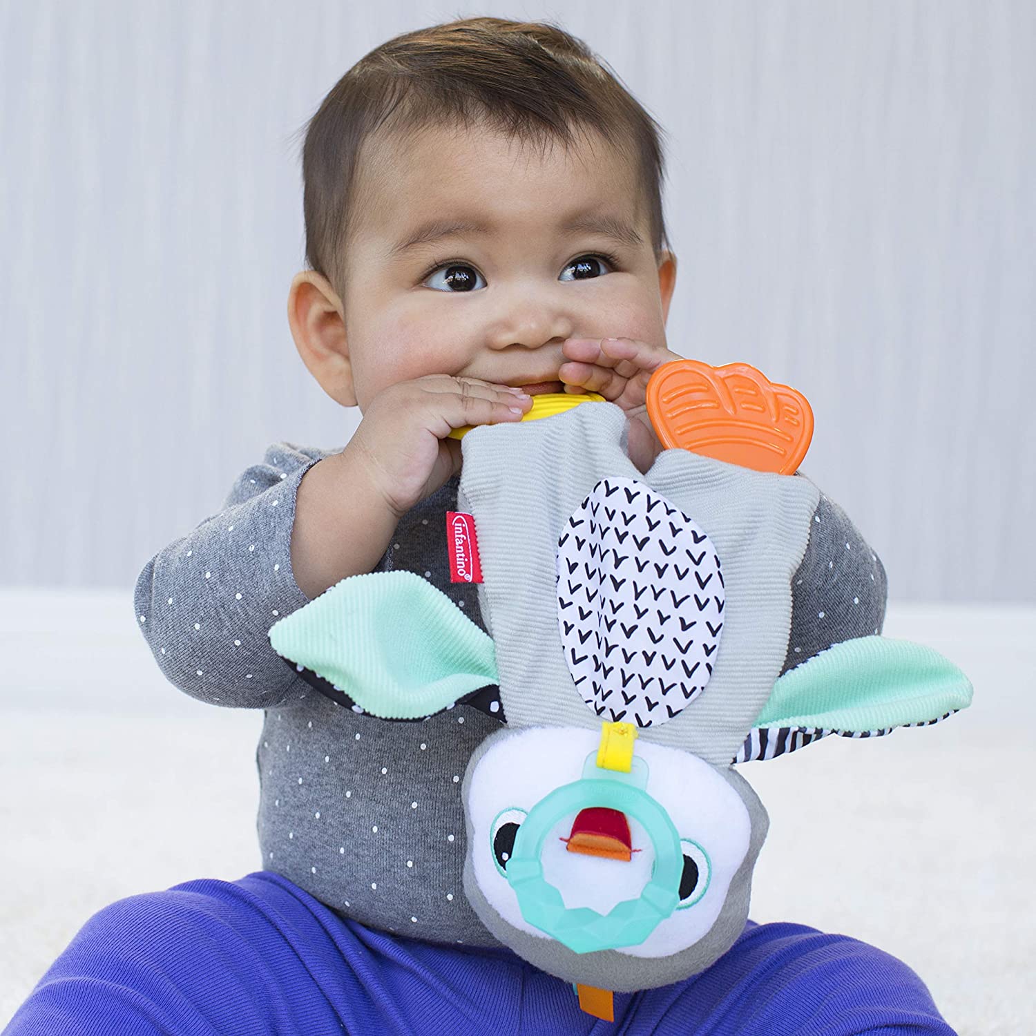 Infantino Cuddly Teether, Fox, 5.25 x 2 x 11 Inch (Pack of 1)