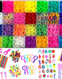 YITOHOP 12000+ Colorful Loom Bands Set , Premium Rubber Bands for Bracelet Making Kit DIY Band Bracelet Mega Refill Kit Girls Gift to Improve Imagination
