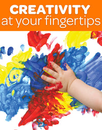 Crayola Washable Finger Paints, 6 Count, School Painting Supplies, Gifts for Kids, 3, 4, 5, 6, 7
