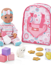 You & Me Travel Baby Doll with Backpack
