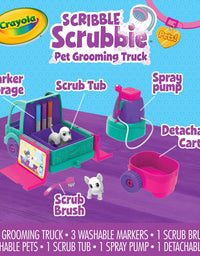 Crayola Scribble Scrubbie Pets Grooming Truck, Toys, Gift for Girls & Boys, Age 3, 4, 5, 6
