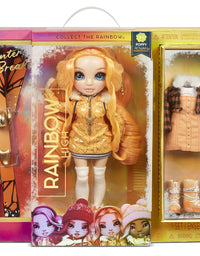 Rainbow High Winter Break Poppy Rowan – Orange Fashion Doll and Playset with 2 Designer Outfits, Pair of Skis and Accessories, Gift for Kids and Collectors, Toys for Kids Ages 6 7 8+ to 12 Years Old
