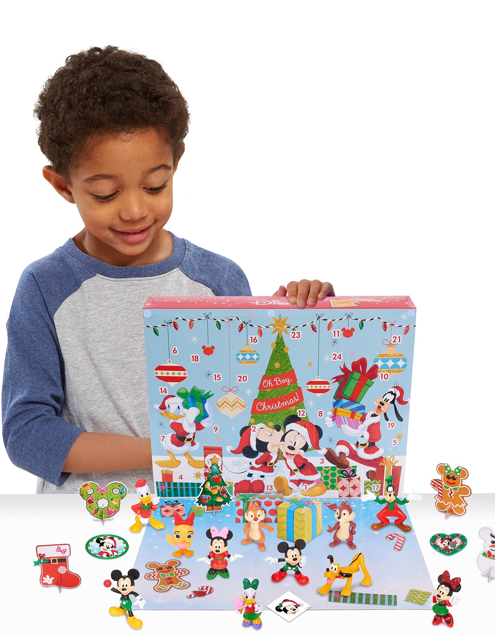 Disney Classic Advent Calendar, 32 Pieces, Figures, Decorations, and Stickers, by Just Play